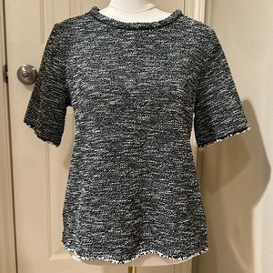 Banana Republic Silver threaded boucle top